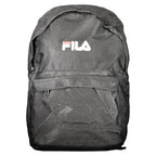 Black Polyester Men Backpack