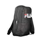 Black Polyester Men Backpack