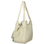 Bianco Polyurethane Women Handbag