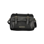 Black Polyurethane Women Shoulder Bag