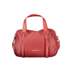 Red Polyurethane Women Handbag