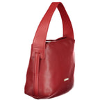 Rosso Polyurethane Women Handbag