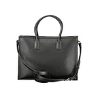 Black Polyurethane Women Handbag
