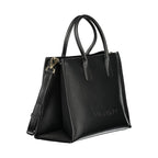 Black Polyurethane Women Handbag