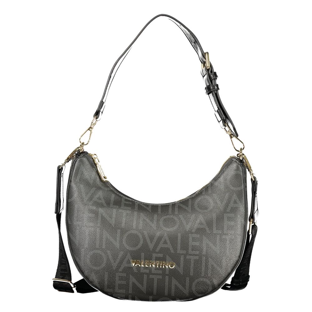 Black Polyurethane Women Handbag