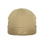 Beige Polyacrylic Men Cap