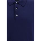 Blue Cotton Polo Shirt