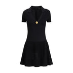 Black Viscose Casual Dress