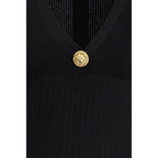 Black Viscose Casual Dress