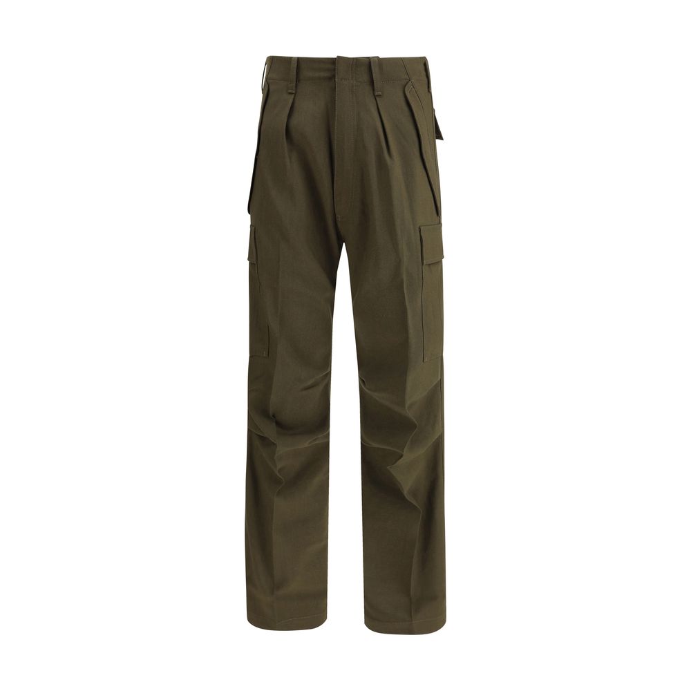 Bicolor Cashmere Cargo Pants